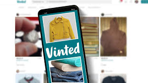 A smartphone screen displaying the user-friendly interface of the Vinted app.