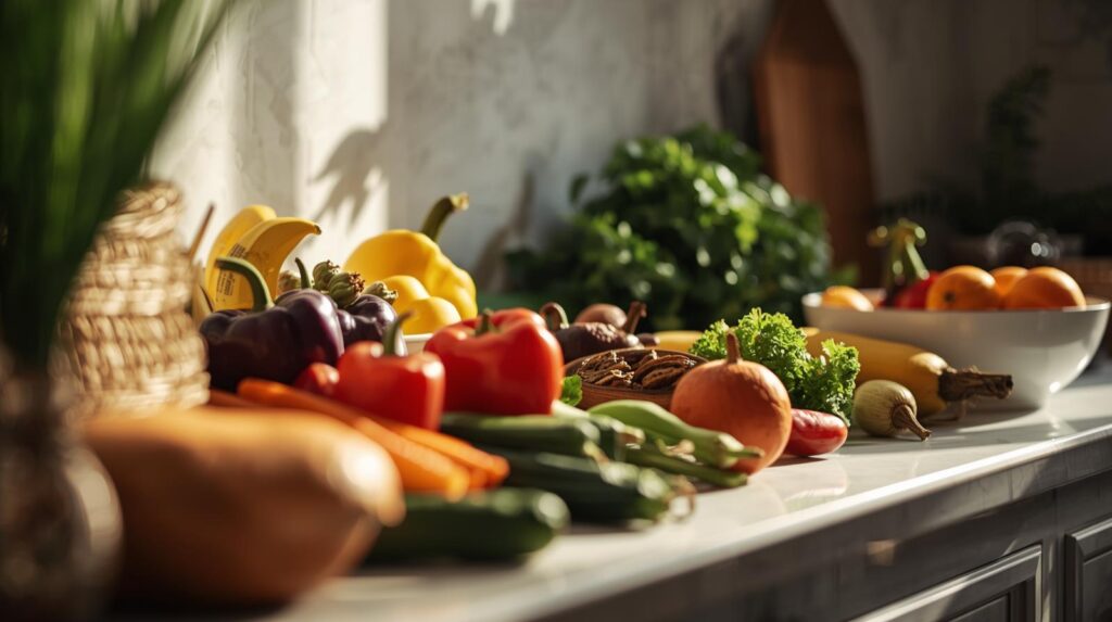 preparing ingredients for a simple meal plan