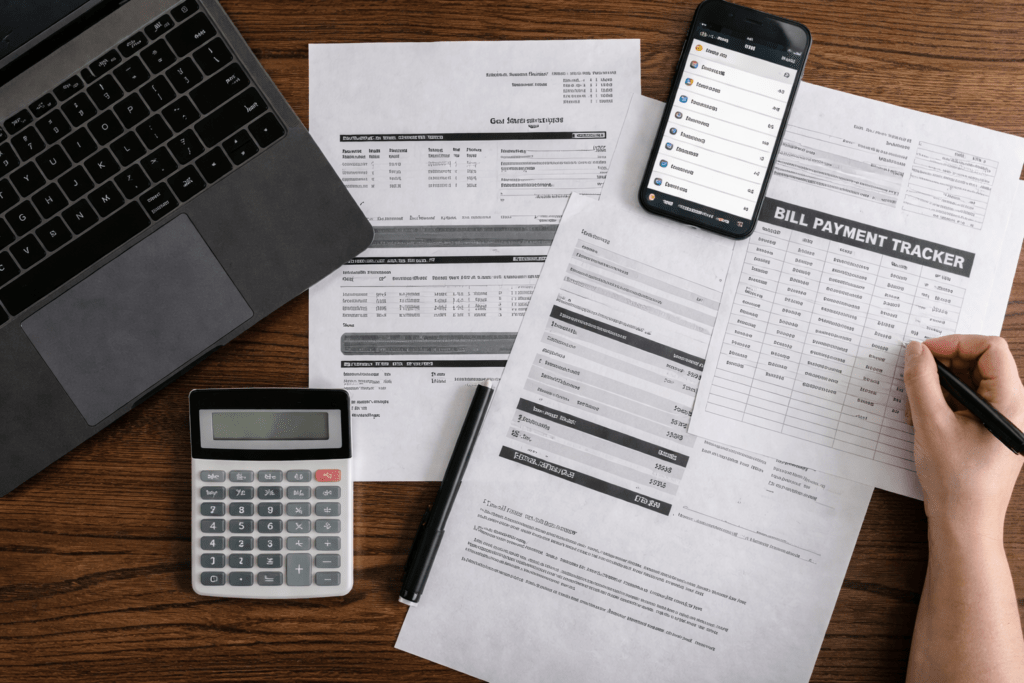 uk household bills and subscriptions building up calculator laptop bill payment tracker